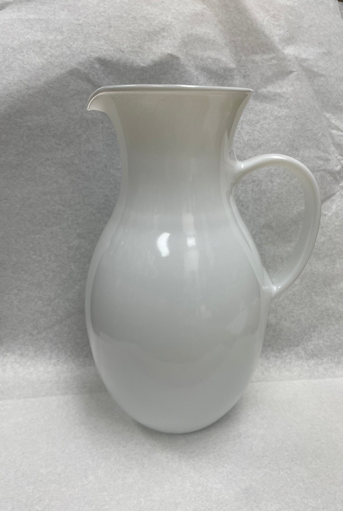 Classic Touch White Glass Pitcher — Kitchen Clique