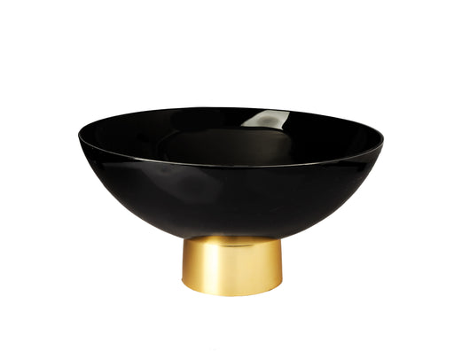 Classic Touch Glass Bowl on Gold Base