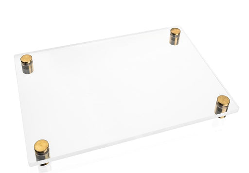 Lucite by Design Extra Thick Clear Lucite Tray with Legs