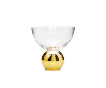 Classic Touch Set of 4 Dessert Bowls on Gold Ball Pedestal