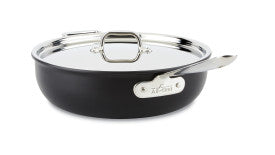 All Clad NS1 Hard Anodized Nonstick Induction Base 6 QT Essential Pan  w/Loop&Lid