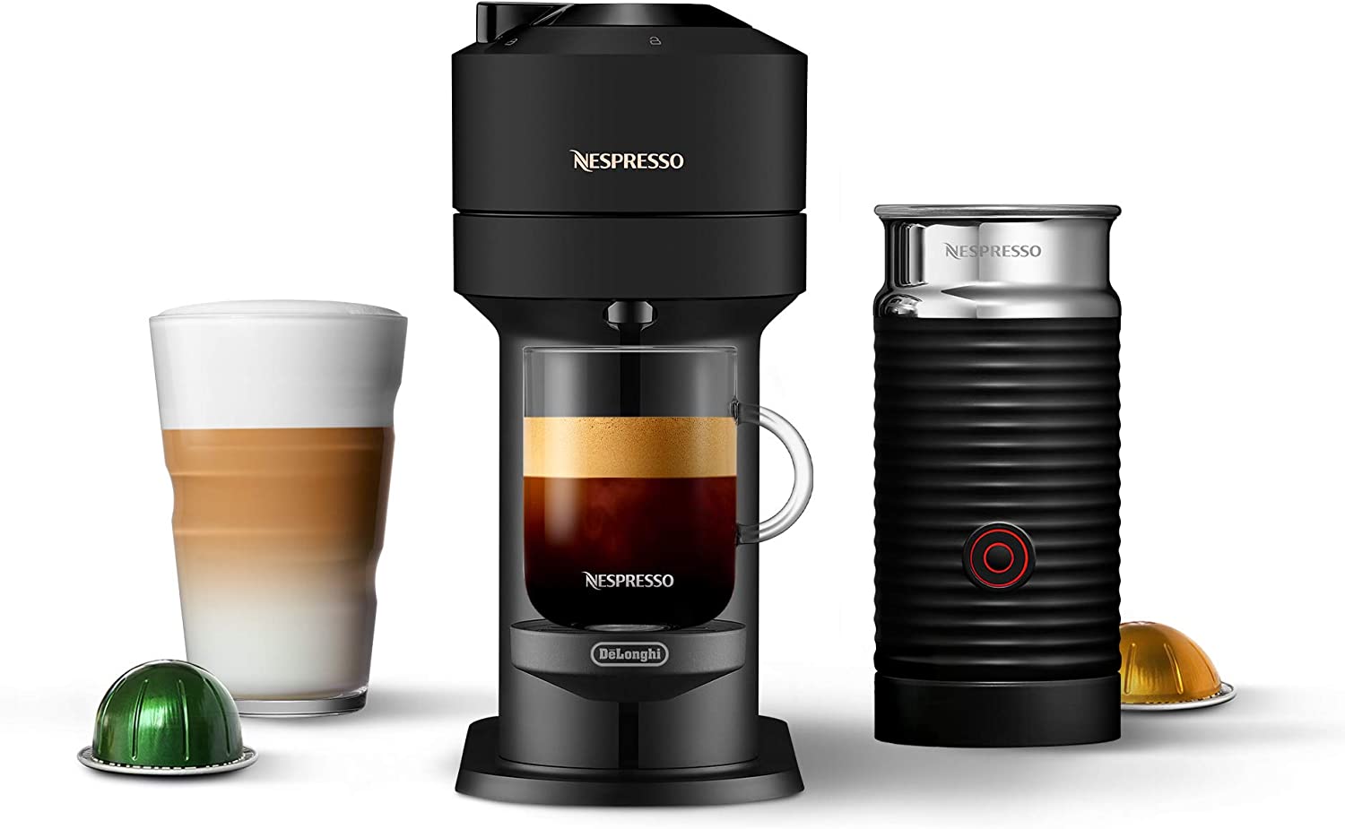 De'Longhi Nespresso ENV120BMAE Vertuo Next Coffee and Espresso Machine with Aeroccino, Matte Black