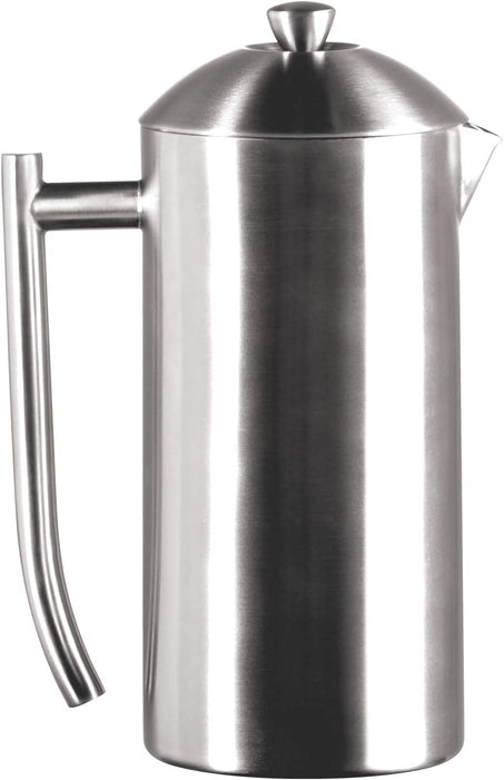 Frieling Double-Walled Stainless-Steel French Press Coffee Maker, Brushed