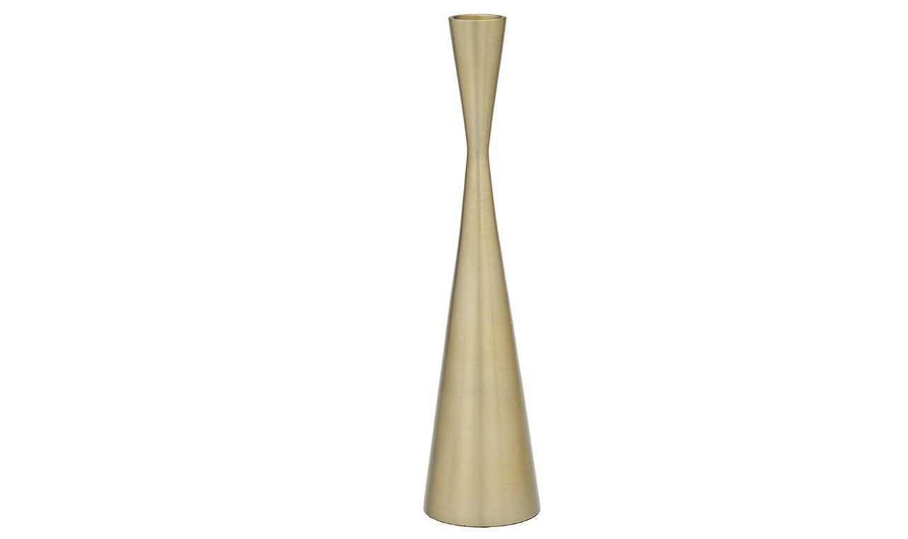 Godinger Gold Finish Hourglass Tapered Candlesticks