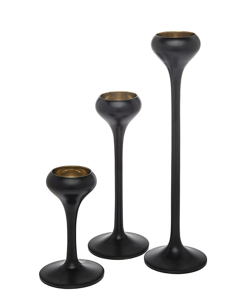 Godinger Nero D'Oro Candle Sticks Set/3