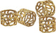 Godinger Coral Gold Napkin Rings, Set/4