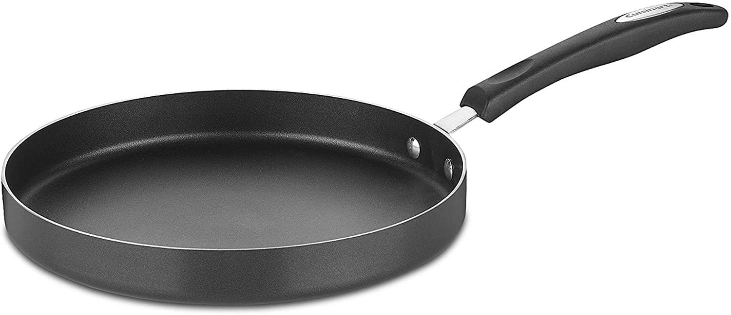 Cuisinart 2 Pack Aluminum 11" grill and griddle pan set, Black