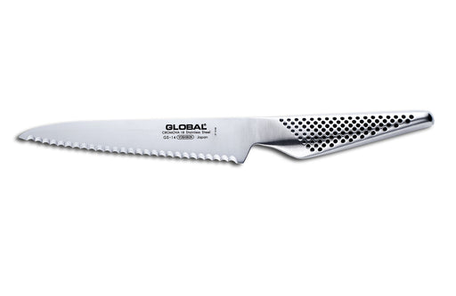 Global GS-14 6 inch 15cm Serrated Utility Scallop Knife
