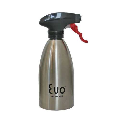 Harold Imports Evo Oil Sprayer, Non-Aerosol for Olive Oil and Cooking Oils, 18/8 Stainless Steel, 16oz