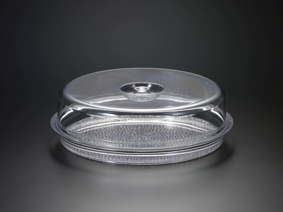 Huang Acrylic Round Cake Tray w/ Cover, 11 inch
