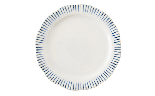 Juliska Sitio Stripe Indigo Dinner Plate