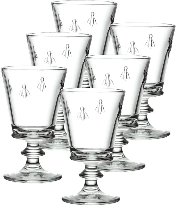 La Rochere Fine French Glassware Embossed with the iconic French Napoleon Bee Set of 6