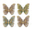 L'Objet Gold Butterfly Napkin Rings w/ Multi Crystals, Set/4