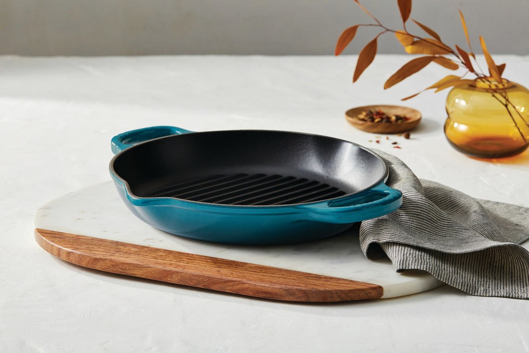 Le Creuset Signature Deep Round Grill Pan - Flame