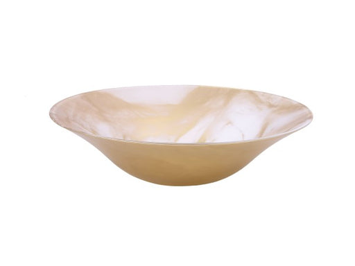 Classic Touch White Gold-Marble Salad Bowl