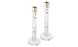 Orrefors Carat Silver Candlestick, Pair