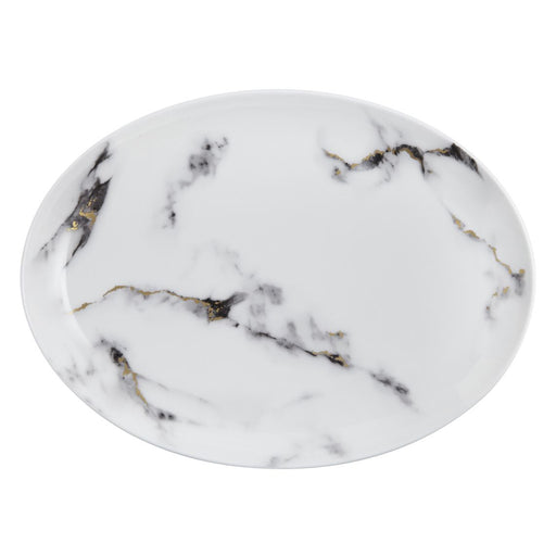 Prouna Marble Venice Fog, 14 inch Oval Platter