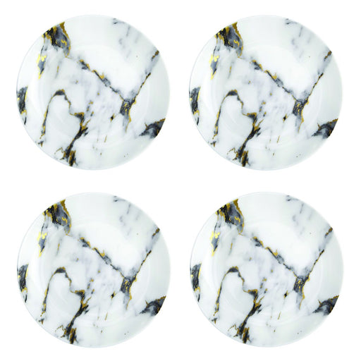 Prouna Marble Venice Fog, Canape Plates, Set of 4