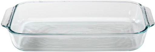 Pyrex Basics Glass Oblong Baking Dish, Clear 8.9 Inch X 13.2 Inch - 3 Qt