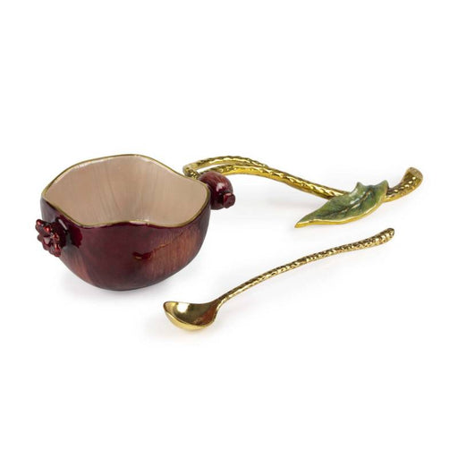 Quest Collection Pomegranate Honey Dish w/ Handle & Spoon