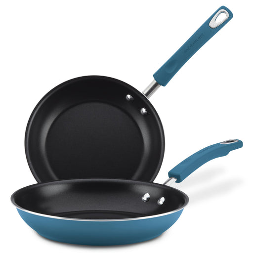 Rachael Ray 2 pc. Nonstick Frying Pans, 9.25 inch & 11 inch, marine blue