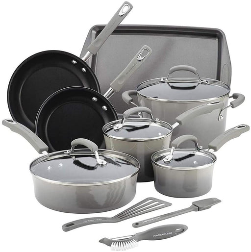 Rachael Ray  Nonstick Cookware Pots and Pans Set, 14 Piece