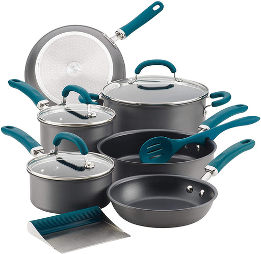 Rachael Ray Create Delicious Hard Anodized Nonstick Cookware Pots and Pans Set, 11 Piece