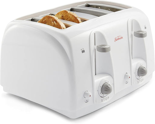 Sunbeam 4-Slice Toaster, White