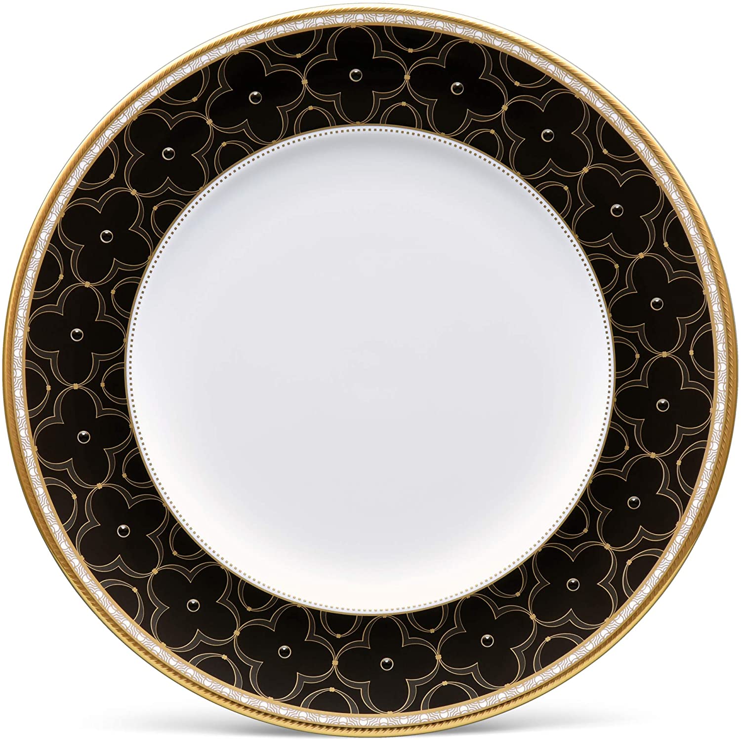Noritake Trefolio Gold Accent/Luncheon Plate, 9 3/4"