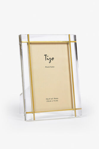 Tizo Design Lucite Frame w/ Gold Metal Design