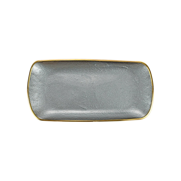 Vietri Metallic Glass Rectangular Tray